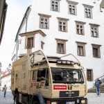 Přivítání český cestovatelů v rámci cesty republikou na počest Miloslava Stingla, Schwarzenberská granátnická garda, Foto/zdroj: Lubor Mrázek