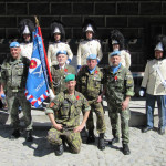 Společné foto vojáků a granátníků, Schwarzenberská granátnická garda
